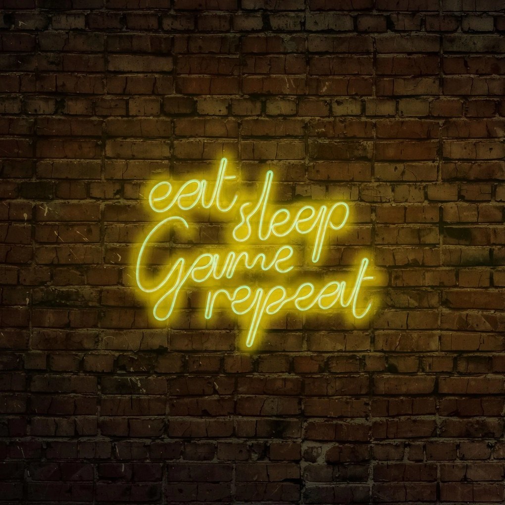 Aplica de Perete Neon eat sleep game repeat, 51 x 41 cm