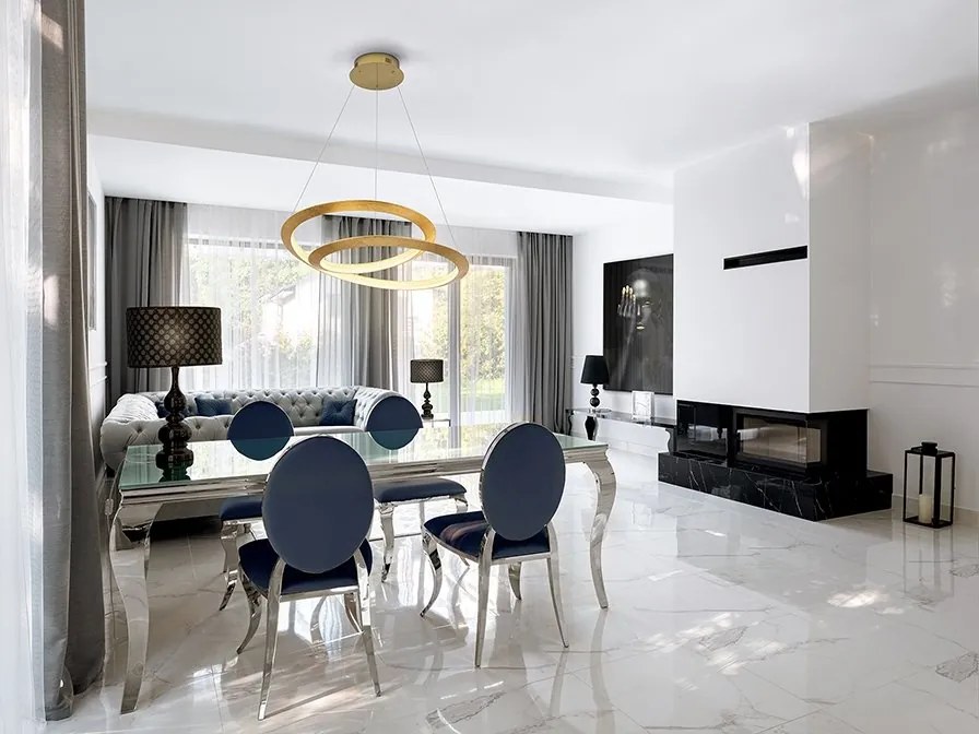Lustra LED cu telecomanda design modern Eternity 60cm