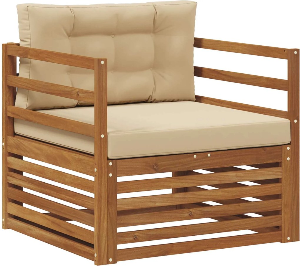 vidaXL Set de canapele de exterior Lemn de acacia solid și poliester