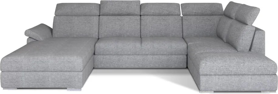 Colțar gri deschis extensibil (cu colț pe partea dreaptă/în formă de "U") Evanell – ELTAP