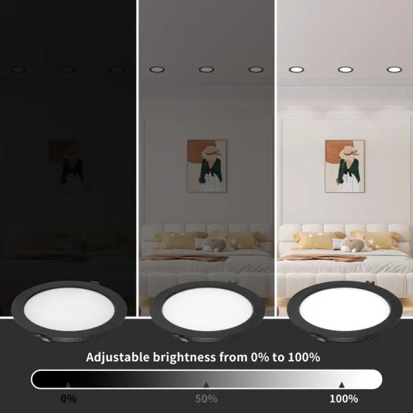 Immax NEO 07295L - Spot LED încastrat dimabil DOWN, 36W, 230V, Wi‑Fi, Ø 23 cm, alb