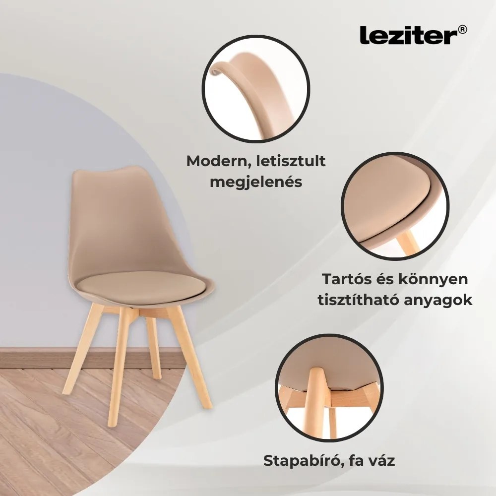 Set de sufragerie Zelma 4+1 negru-bej