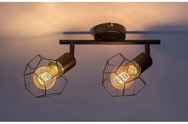 Spot Rabalux 71066 FRAN 2xE27/40W/230V negru