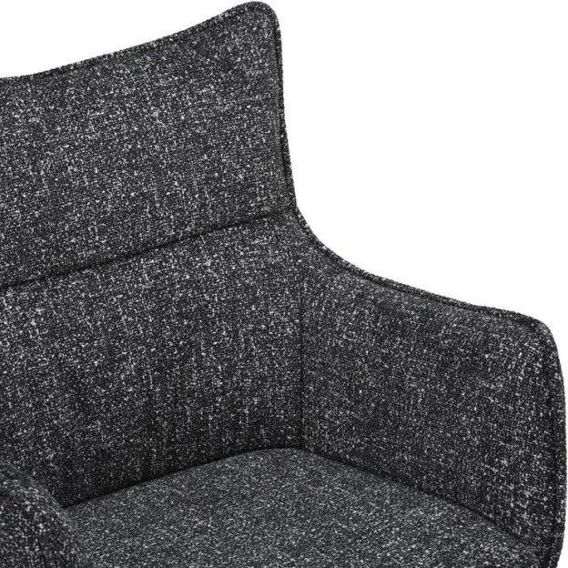 Set de 2 scaune pivotante picioare din lemn VOGUE antracit