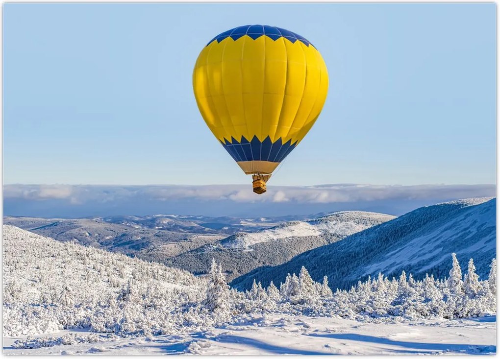 Tablou - Zbor peste peisaj de iarnă (70x50 cm)