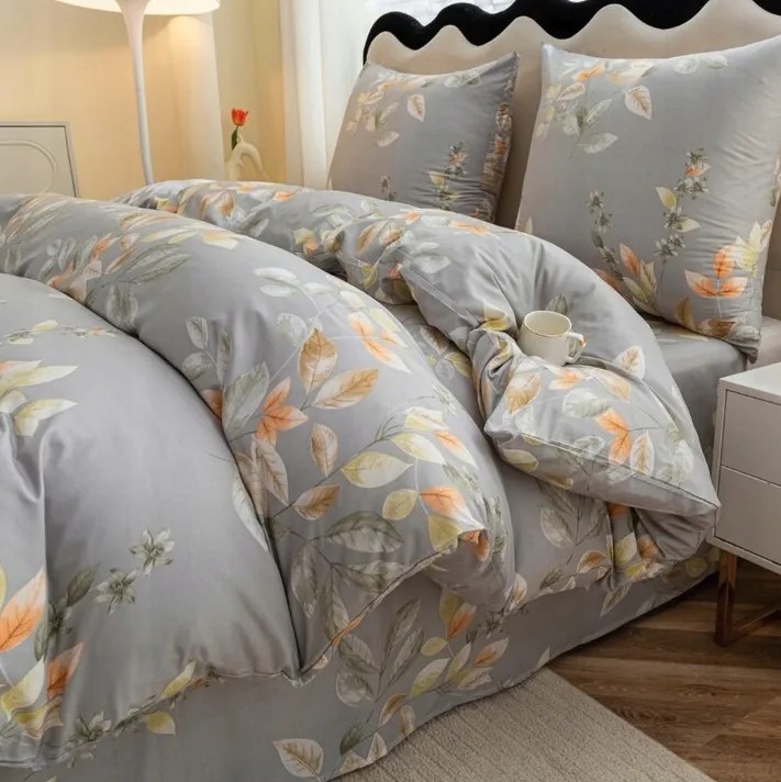 Lenjerie de pat din microfibra MISTLEAF gri Dimensiune lenjerie de pat: 2 buc 70 x 80 cm | 160 x 200 cm