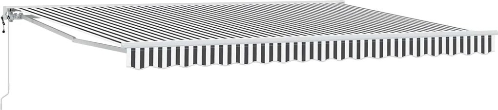 vidaXL Cort electric retractabil Antracit și Alb 4,5 × 3 m