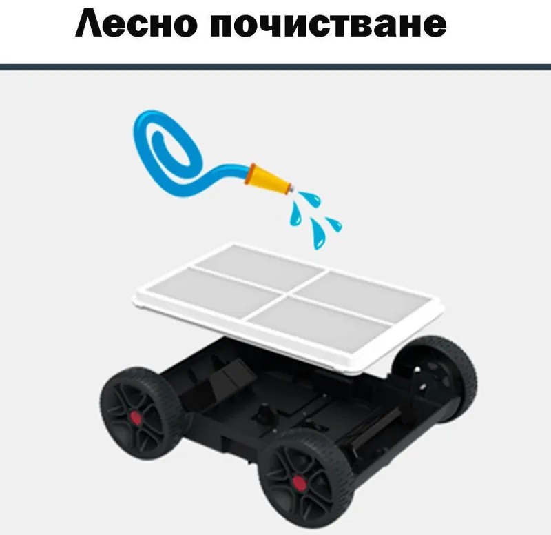 Robot curatare piscine fara fir Wybot Typhor 2 (Osprey 300 Pro), 50W, Li-Ion 6600 mAh, Pana la 120 m², Autonomie 120 min, Auto-parcare, Auto-revers, Alb