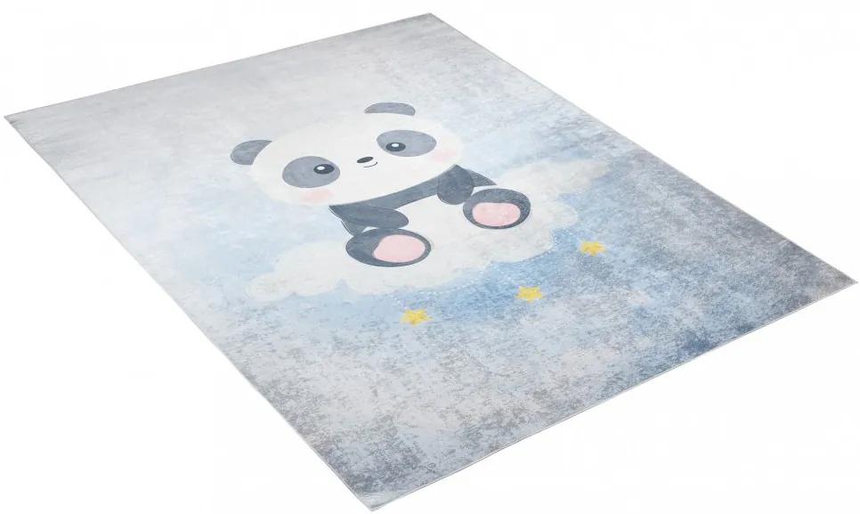 Covor pentru copii cu un panda drăguț pe un nor Lăţime: 120 cm | Lungime: 170 cm