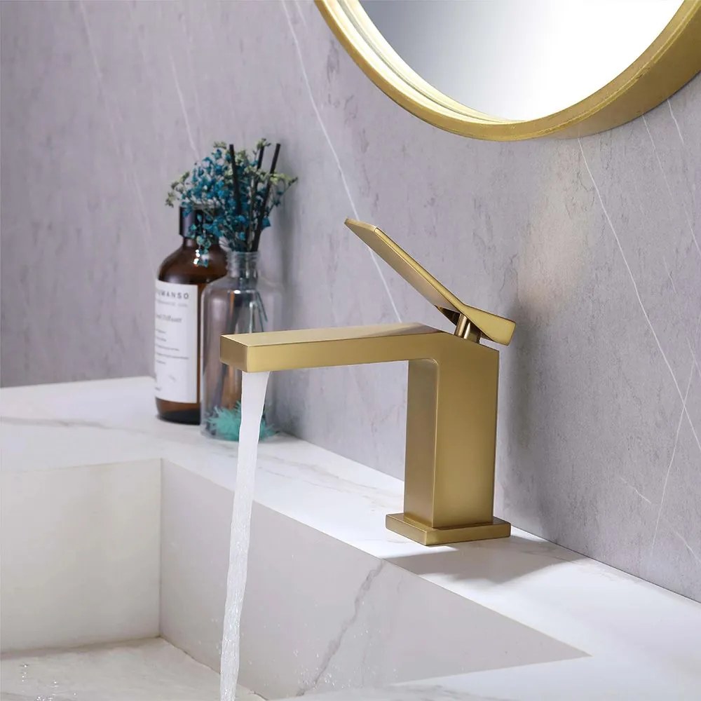 Baterie pentru lavoar Rea Duet Gold Low