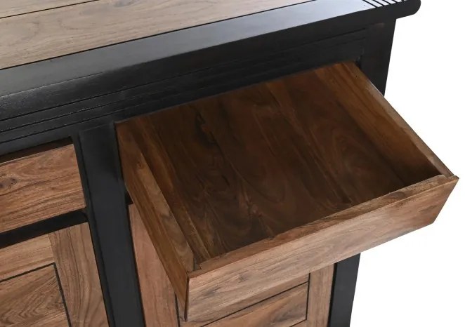 Comoda, neagra, din lemn de acacia, Serafina