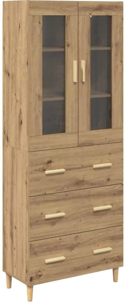 vidaXL Bufet cu sertar Stejar Artizanal 69,5 x 34 x 180 cm