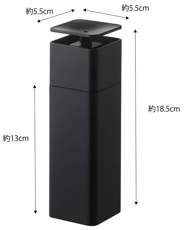 Dozator / dispenser detergent de vase Yamazaki Tower, 250 ml, negru