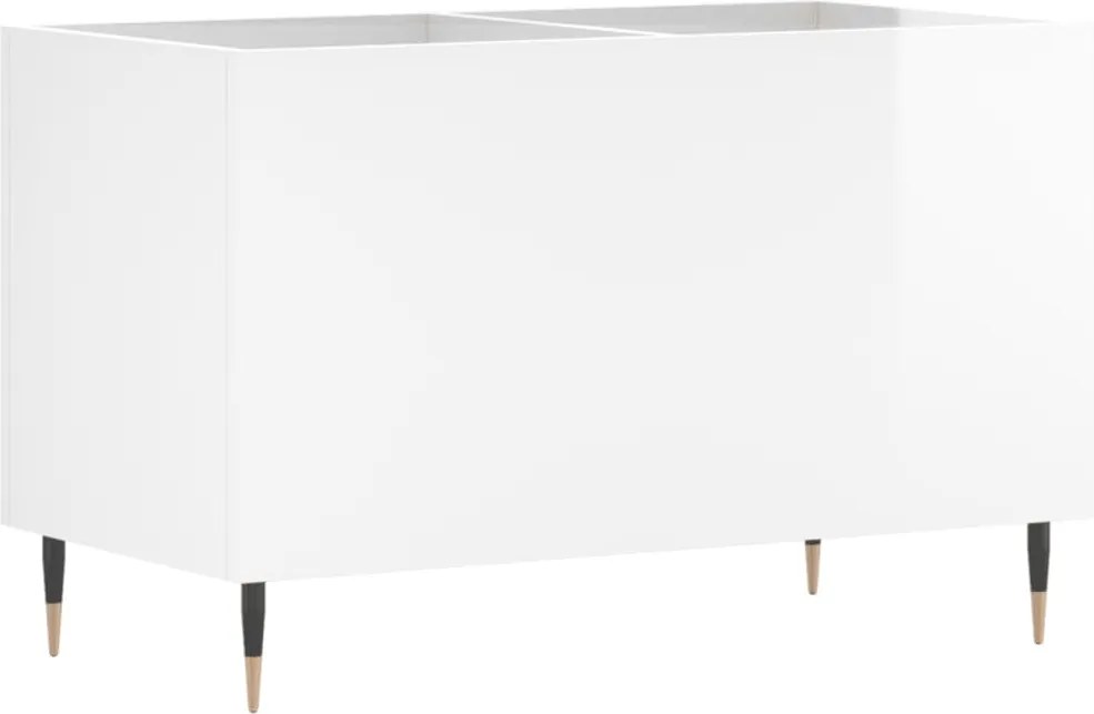 vidaXL Dulap pt discuri, alb extralucios 74,5x38x48 cm lemn prelucrat