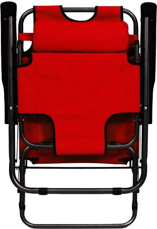 Sezlong Muhler C2078 1005235, 153 x 60 x 78 cm, Pana la 100 kg, Pliabil, Rosu