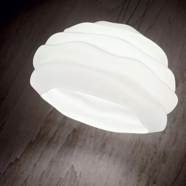 Lustră pe cablu Ideal Lux KARMA 1xE27/60W/230V d. 39 cm alb