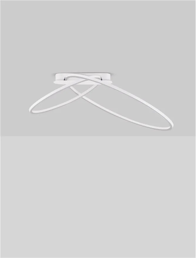 Lustra LED aplicata design modern minimalist KIKLOS alb