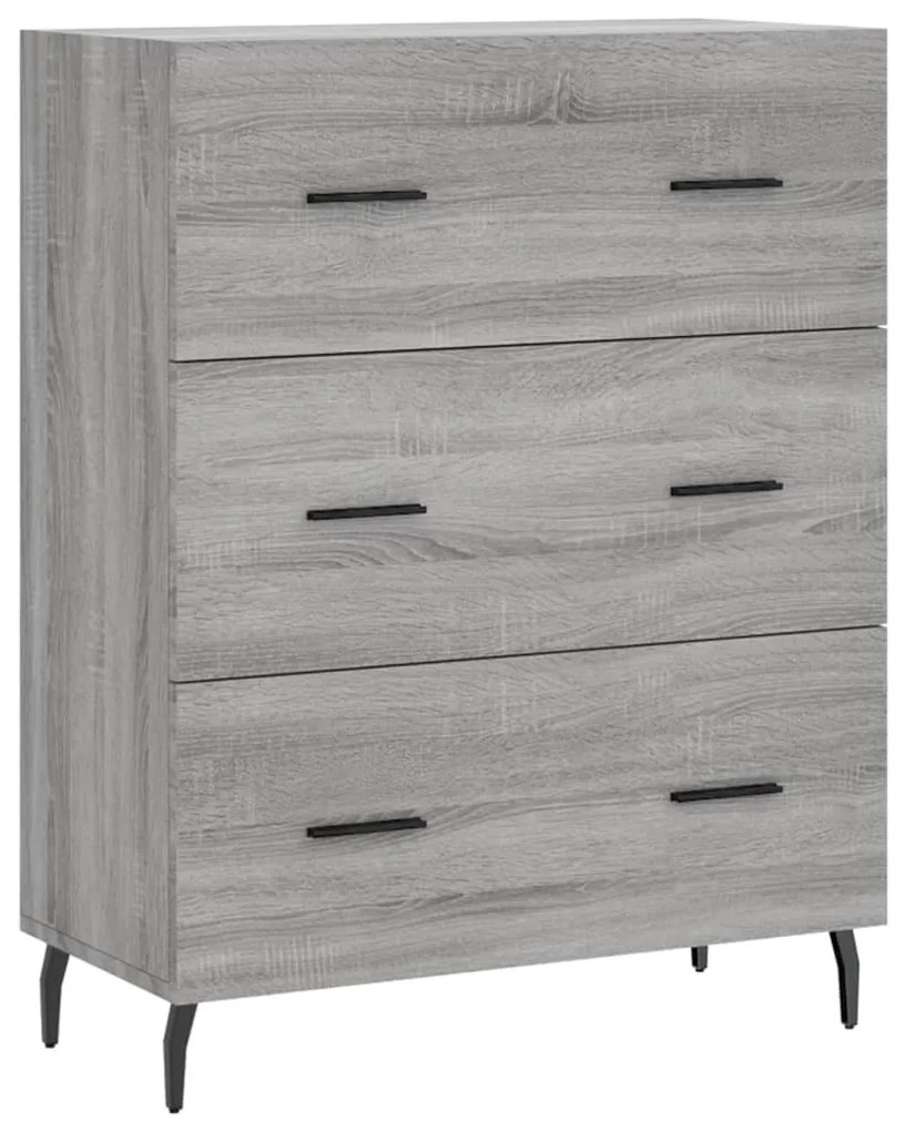 827874 vidaXL Servantă, gri sonoma, 69,5x34x90 cm, lemn compozit