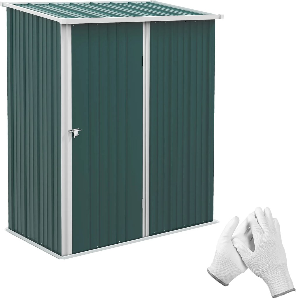 Outsunny Magazie Grădină Mare din Oțel cu Zăvor pentru Grădină, Negru | Aosom Romania