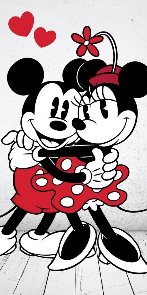 Prosop Jerry Fabrics Mickey și Minnie in love 02, 70 x 140 cm