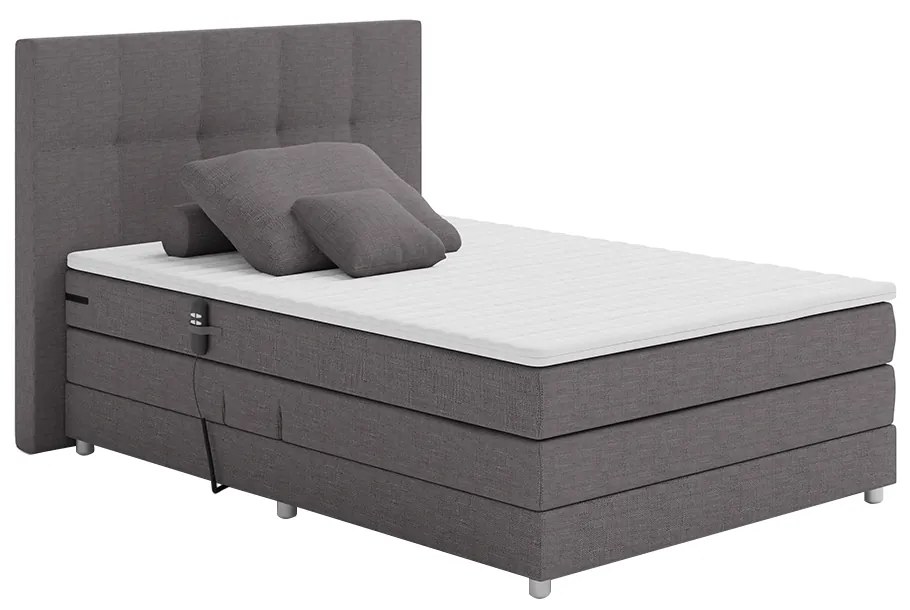 Pat electric reglabil, arcuri, gri, 120x200, MURKO NEW