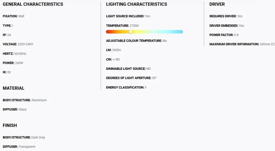 Aplica LED exterior iluminat arhitectural IP54 TOND 2L 2700K