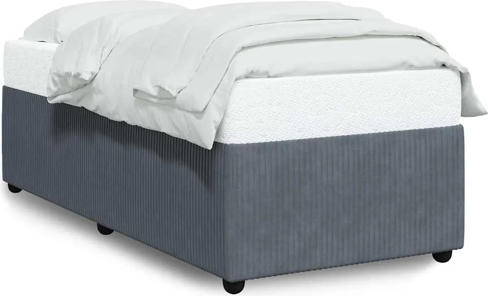 vidaXL Cadru de pat fără saltea, gri închis, 80x200 cm, catifea