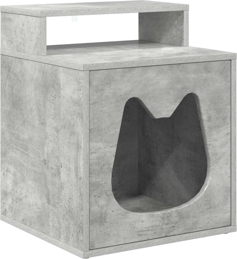 vidaXL Casa pentru pisici Beton 42,5 x 40 x 53,5 cm Lemn compozit