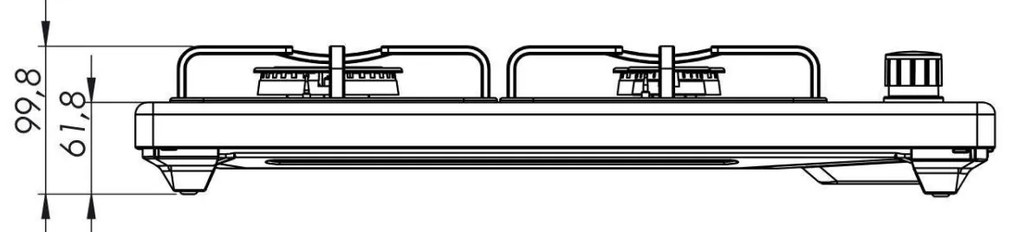 Aragaz cu 4 ochiuri KUMTEL® KO-420, INOX, Gaz, Plita pe Gaz, 4 Arzatoare, Sistem de Siguranta, Aprindere in Buton, Latime 54 Centimetri, ALB Emailat