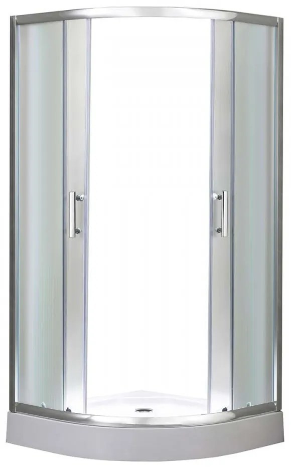 Cabină de duș curbată Spirit Matt 80x80x194 cm cu cădiță de duș din acril armat