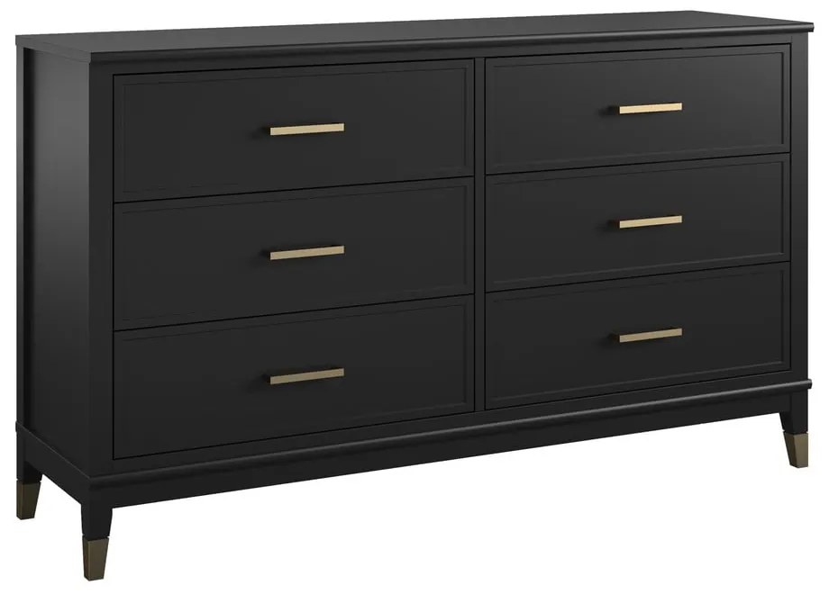 Comodă CosmoLiving by Cosmopolitan Westerleigh, 144 x 85 cm, negru