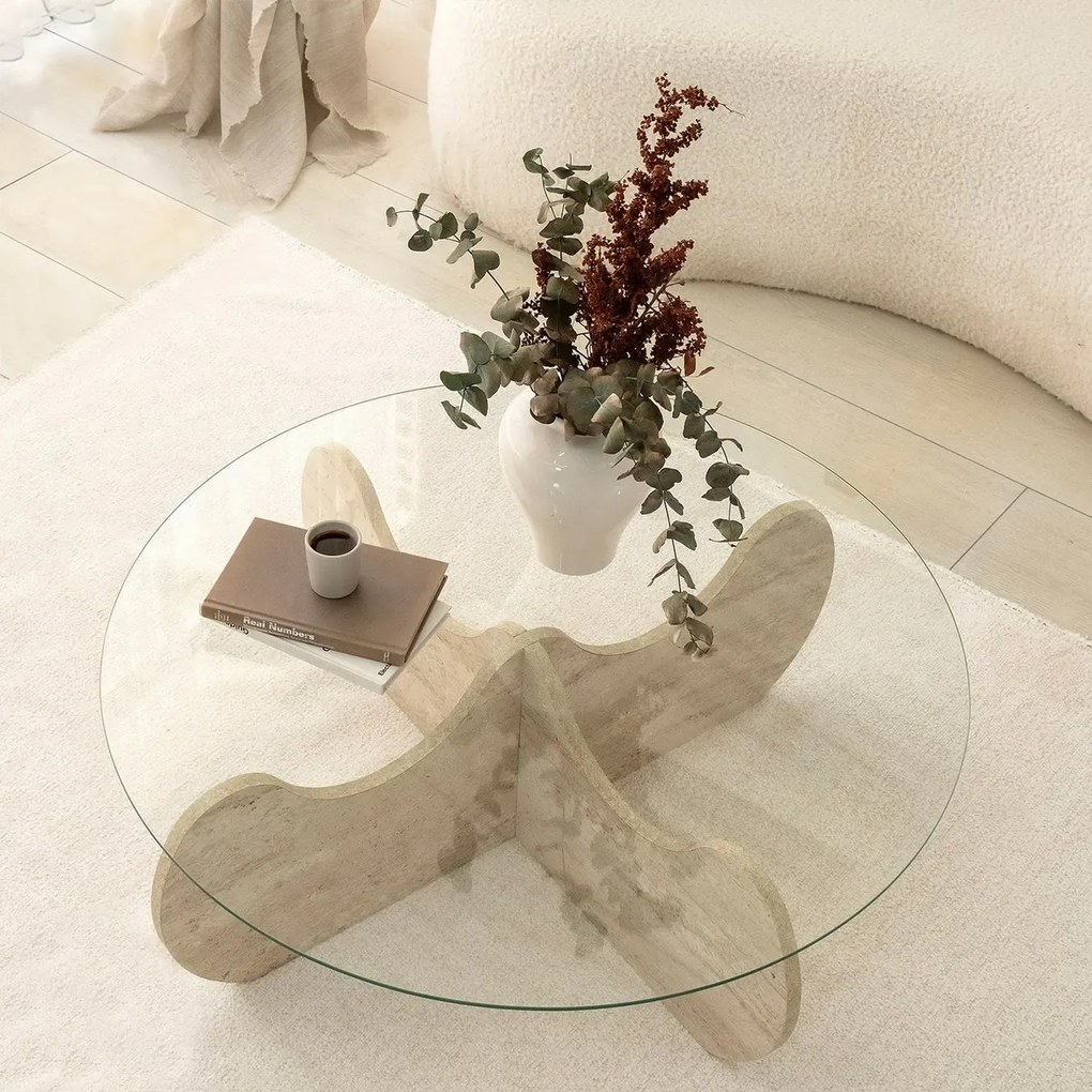 Măsuță de conferință Hima Travertine
