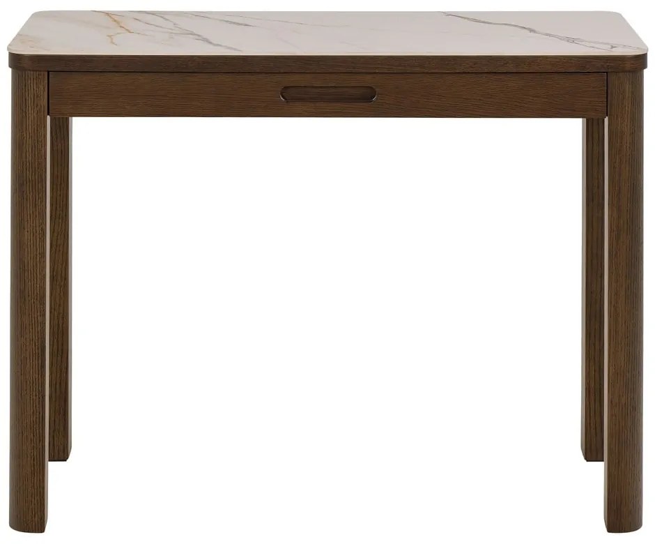 Masă consolă bej-maro închis cu blat ceramic 40x100 cm Southampton – Actona