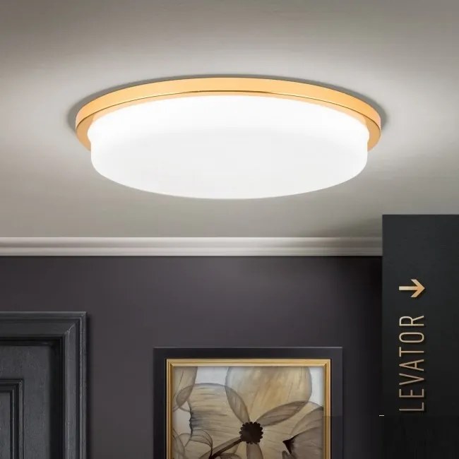 Plafoniera LED moderna LEROX Ã40cm aurie 24K