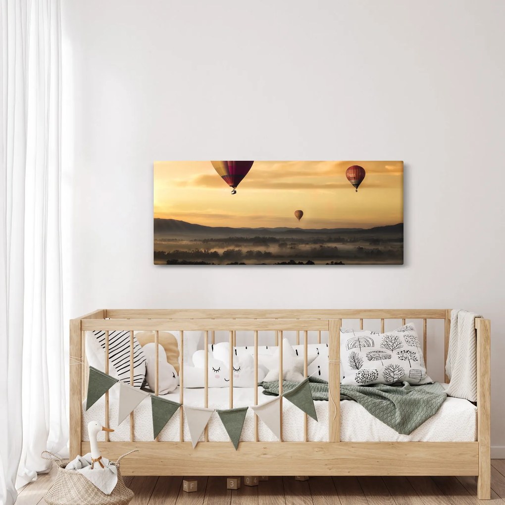 Tablou cu baloane zburând (120x50 cm)