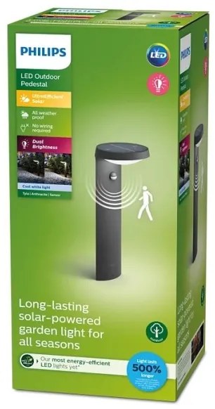 Philips - Lampă solară LED cu senzor TYLA LED/1,2W/4V 4000K IP44
