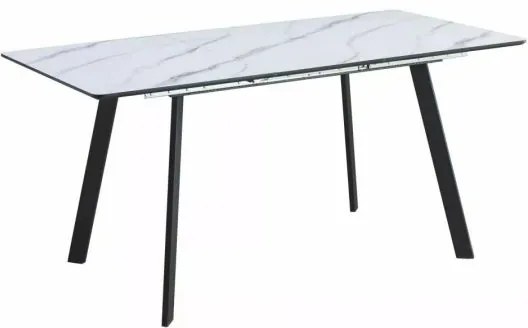 Masa Bucatarie Si Dining BARI Extensibila Marmura Alb 120(160)x80 cm