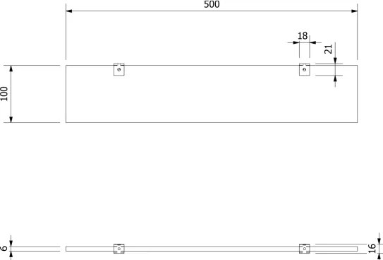 Raft de perete Aqualine SAMBA 50 cm