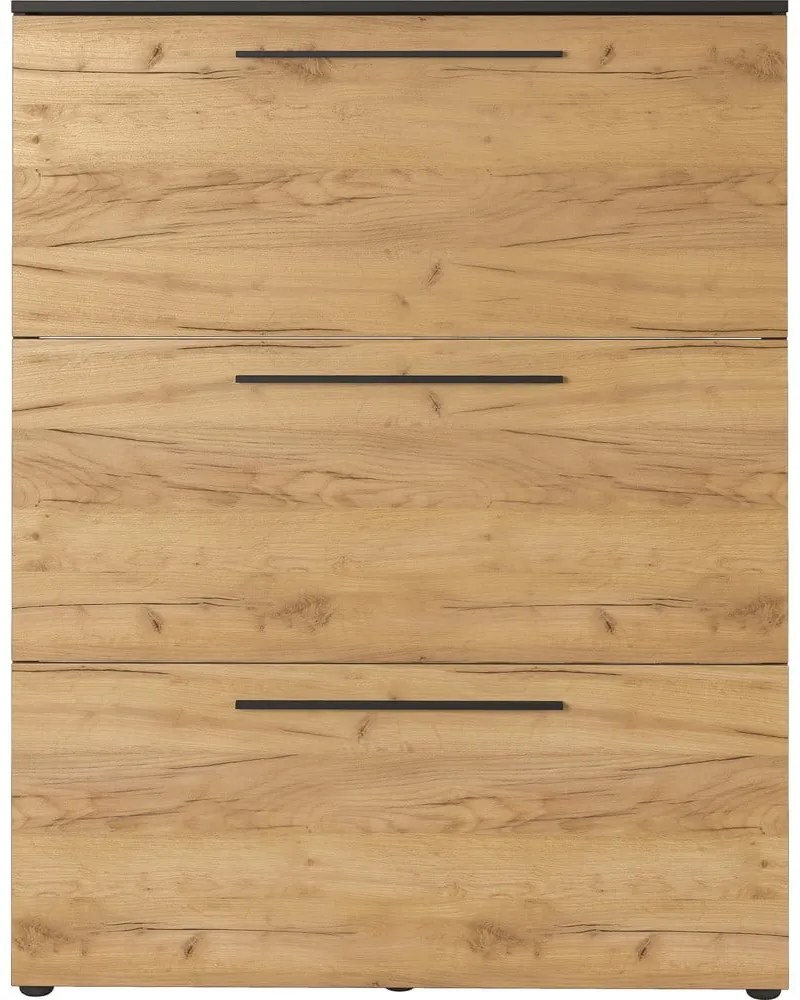 Pantofar cu deschidere înclinată gri închis în decor de stejar Wildomar - Germania