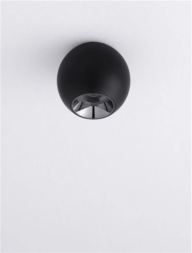 Spot LED aplicat diametru 8,5cm NANO negru, NVL-9052029