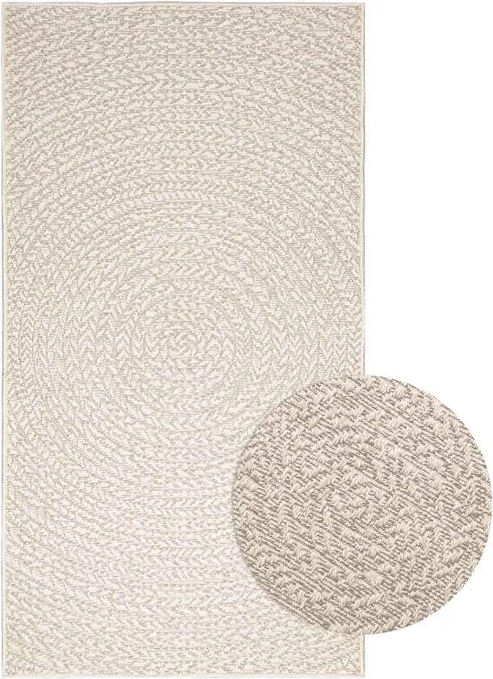 vidaXL Covor „ZIZUR” crem aspect iută pentru interior și exterior