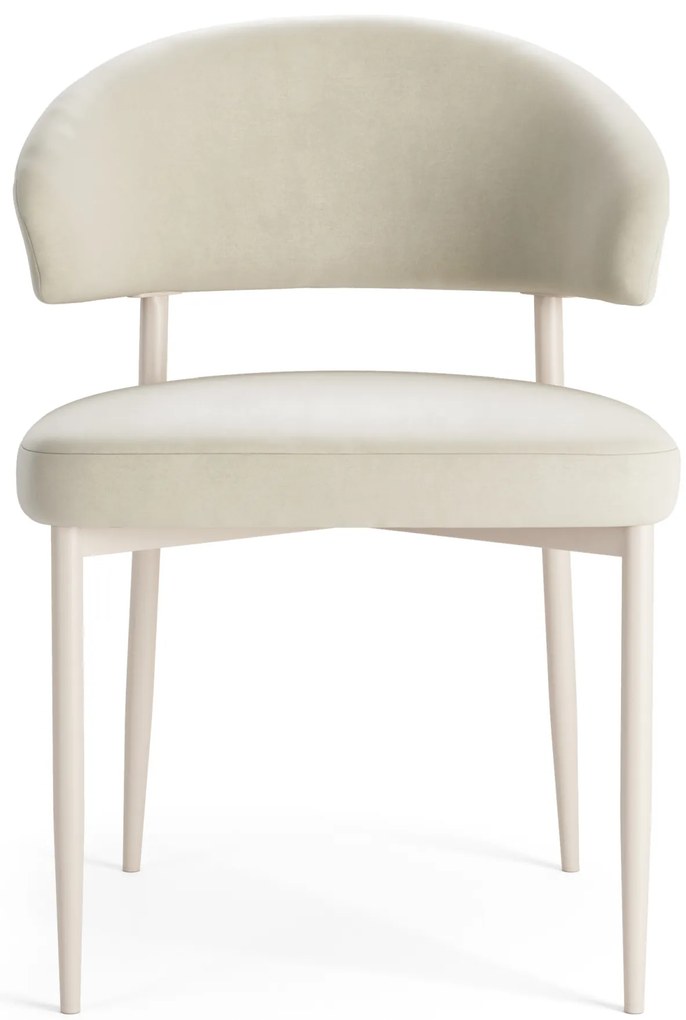 MAZZONI EXPORT IRIS Bej nisip (material Victoria A80)/cadru bej - SCAUN MODERN TAPIȚAT PENTRU SALON/SUFRAGERIE BOHO