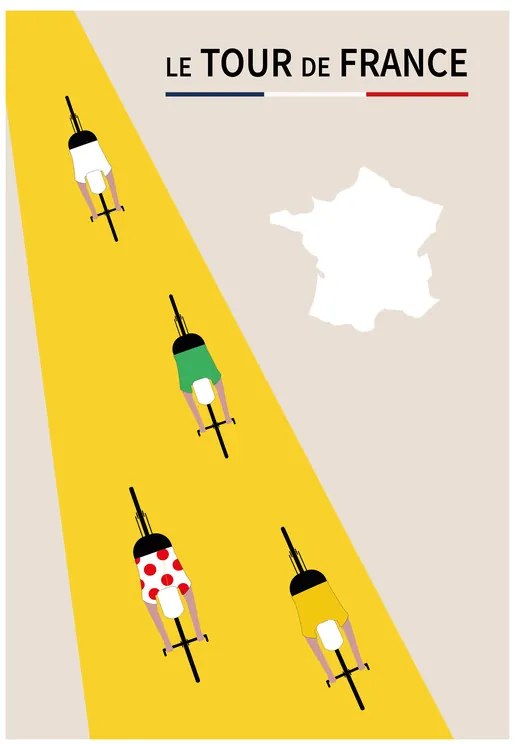 Ilustrație le Tour de France, Poster Paperago