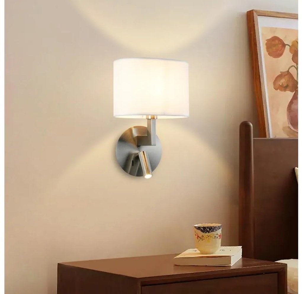 Lampă LED de perete Brilagi DAYA 1xE14/40W/230V + LED/3W alb/crom mat