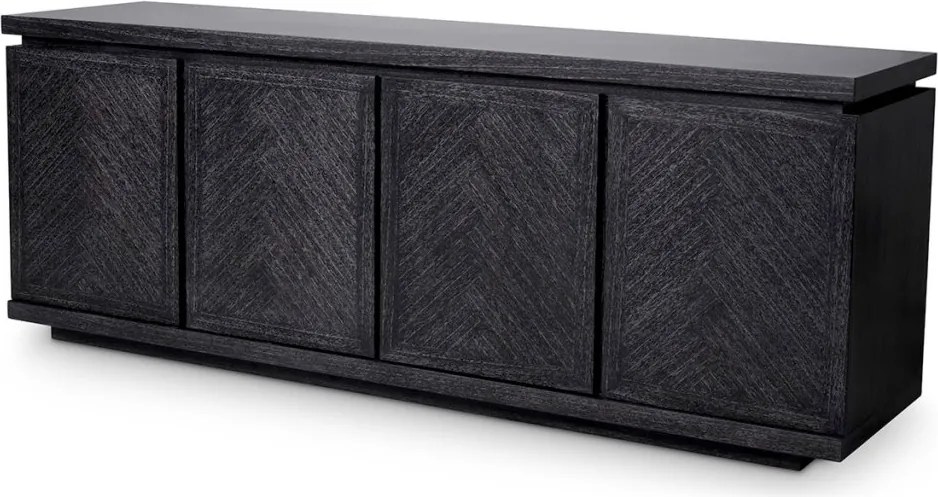 Comoda design LUX Bowen, furnir stejar gri carbune