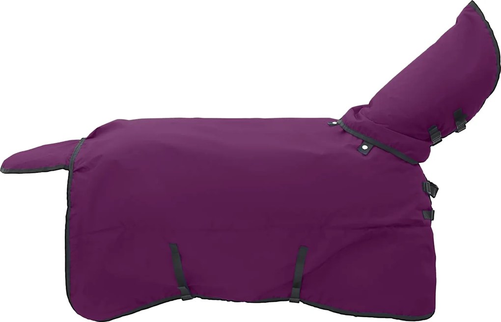 vidaXL Pătură pentru cai Verde închis și negru 115 cm Poliester