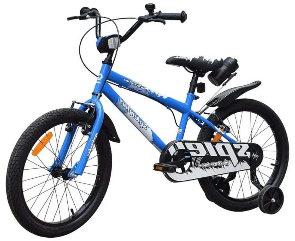 Bicicleta pentru copii NOVOKIDS™ Splend'Or Boom PRO Edition, Cu bidon pentru apa, Roti 20" inch, Maxim 50 kg, Cadru din otel, Roti ajutatoare