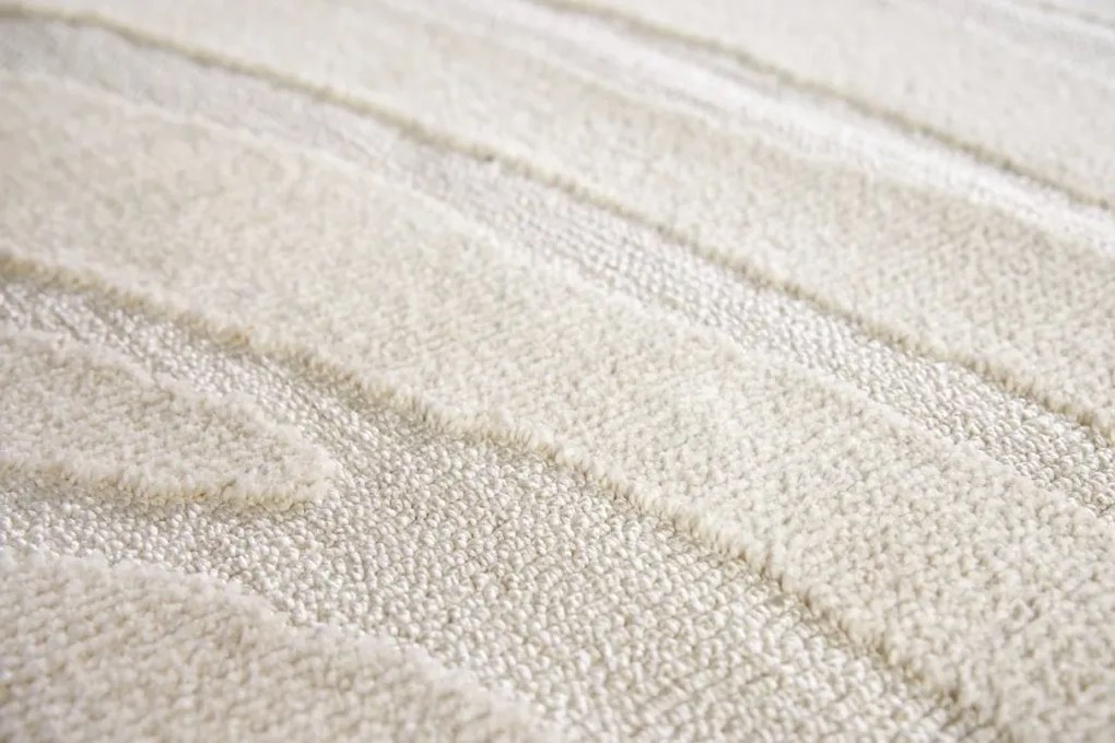 Covor modern cu model in valuri Wave 170x240cm crem-bej