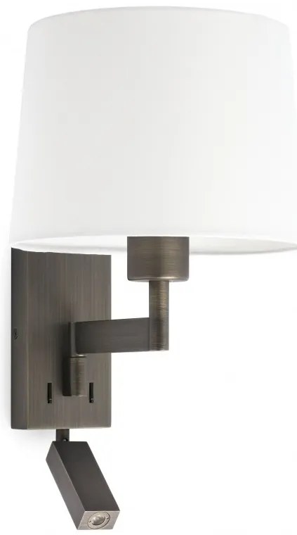 Aplica cu reader LED stil clasic design elegant ARTIS bronz/alb