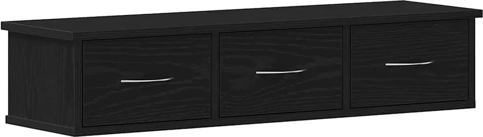 vidaXL Dulap de perete Stejar negru 88x26x18,5 cm Lemn prelucrat